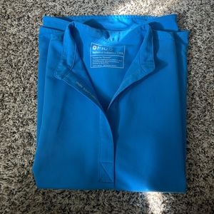 XXS Rafaela Scrub Top in Capri Blue